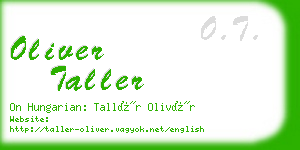 oliver taller business card